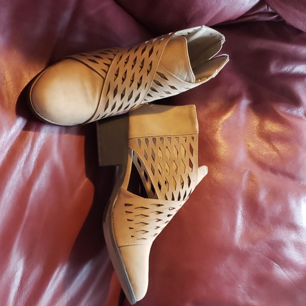 Tan booties